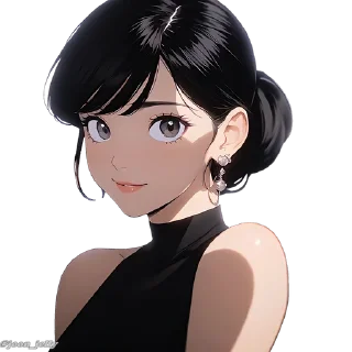 👑 emoji Anime Girl Pack P2. @Anime_Sticker_noob Telegram sticker 1 of 80