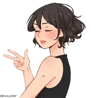 👑 emoji Anime Girl Pack P2. @Anime_Sticker_noob Telegram sticker 23 of 80