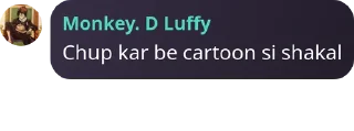 Sticker from Monkey. D Luffy's sticker kang pack