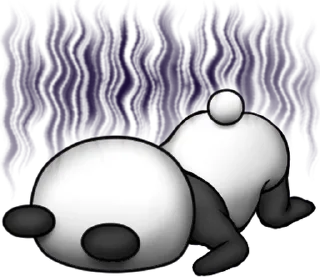 😰 emoji Cute panda!!2 @moe_sticker_bot Telegram sticker 11 of 40