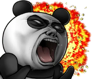 😡 emoji Cute panda!!2 @moe_sticker_bot Telegram sticker 18 of 40