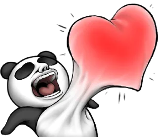 😘 emoji Cute panda!!2 @moe_sticker_bot Telegram sticker 15 of 40
