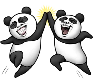 🤝 emoji Cute panda!!2 @moe_sticker_bot Telegram sticker 24 of 40