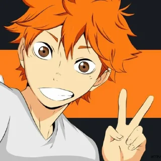 ❤️ emoji Hinata shoyo by @nexunussq Telegram sticker 2 of 21