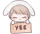⭕ emoji Marshmallow Bunny @tikelku Telegram sticker 13 of 37
