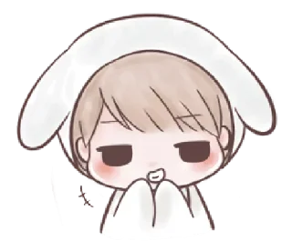 😁 emoji Marshmallow Bunny || @xxyuji Telegram sticker 5 of 40
