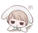 😞 emoji Marshmallow Bunny @tikelku Telegram sticker 12 of 37