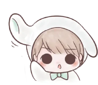 👂 emoji Marshmallow Bunny || @xxyuji Telegram sticker 9 of 40