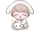 😙 emoji Marshmallow Bunny @tikelku Telegram sticker 8 of 37