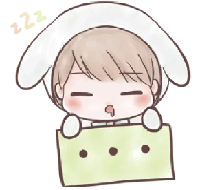 😴 emoji Marshmallow Bunny || @xxyuji Telegram sticker 16 of 40