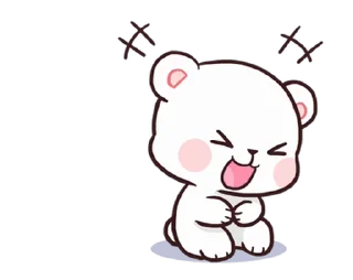 Sticker from 🐻มิลค์ & มอคค่า🐵 (@sticker_thailand) (@nenkay_official)