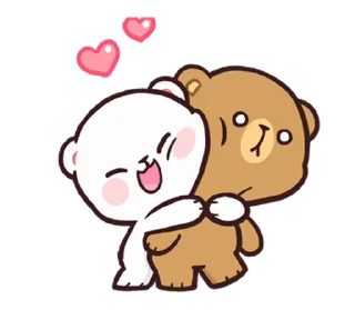 Sticker from 🐻มิลค์ & มอคค่า🐵 (@sticker_thailand) (@nenkay_official)