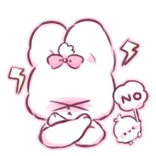 Sticker from fluffy marshmallow bunny 2 @deazzle @cremium