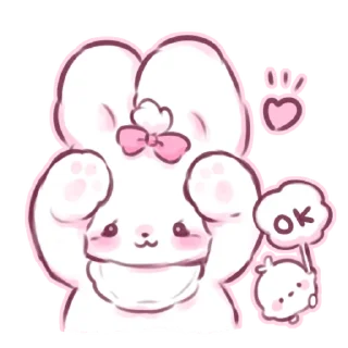 Sticker from fluffy marshmallow bunny 2 @deazzle @cremium