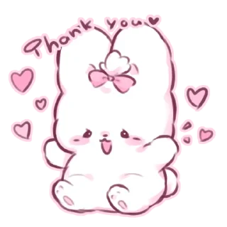 Sticker from fluffy marshmallow bunny 2 @deazzle @cremium