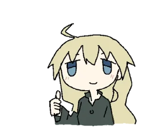⭐ emoji 少女終末旅行のスタンプ @moe_sticker_bot Telegram sticker 9 of 40