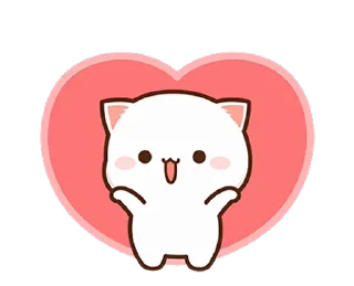 ❤️ emoji 蜜桃貓和小伙伴8 @moe_sticker_bot Telegram sticker 3 of 26