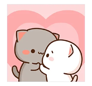 👩‍❤️‍💋‍👨 emoji 蜜桃貓和小伙伴8 @moe_sticker_bot Telegram sticker 22 of 26