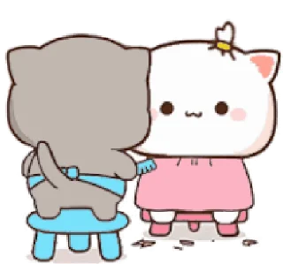 💇 emoji @Gifs_Gallery Peach ❤️ Goma Telegram sticker 18 of 45