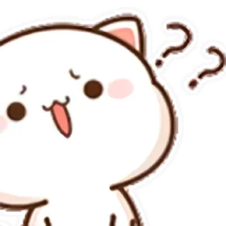 ❔ emoji 蜜桃猫_B站装扮表情 Telegram sticker 4 of 30