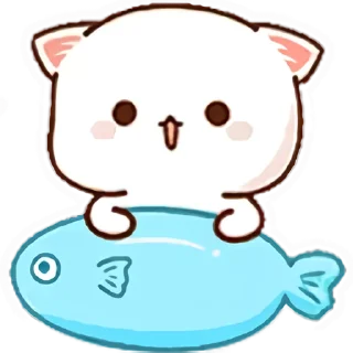 🐟 emoji 蜜桃猫_B站装扮表情 Telegram sticker 21 of 30