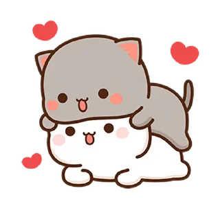 ❤️ emoji 蜜桃貓13 @moe_sticker_bot Telegram sticker 20 of 24