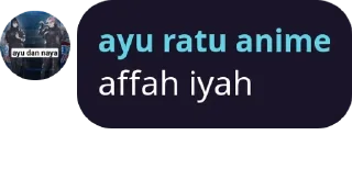 Sticker from ayu lof alok