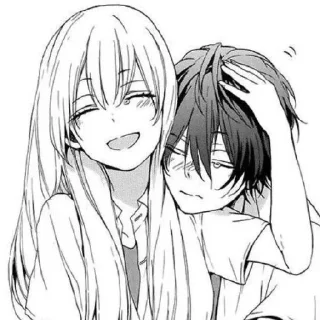 ☺ emoji Anime couple by : yuuzeyn nee-san Telegram sticker 15 of 33