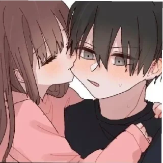 😁 emoji Anime couple by : yuuzeyn nee-san Telegram sticker 17 of 33