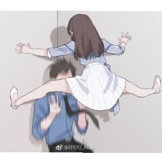 😫 emoji Anime couple by : yuuzeyn nee-san Telegram sticker 23 of 33
