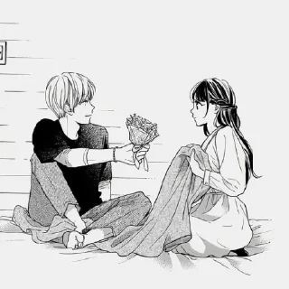 😍 emoji Anime couple by : yuuzeyn nee-san Telegram sticker 13 of 33