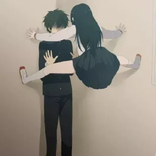 😫 emoji Anime couple by : yuuzeyn nee-san Telegram sticker 24 of 33