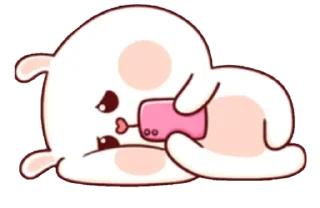 😶‍🌫️ emoji CUTE BUNNY BY @its_TG_King Telegram sticker 5 of 27