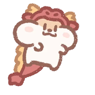 ⭐ emoji 奶茶鼠龙年版 @Stickers_AChansp Telegram sticker 3 of 16