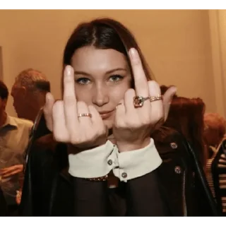 😀 emoji Bella Hadid Telegram sticker 8 of 30