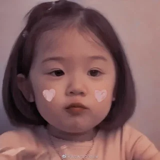 Sticker from cute baby>•<