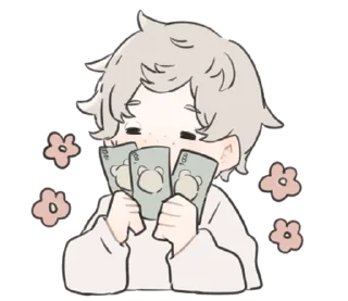 🤑 emoji a boy, who like stuffed animals @deazzle Telegram sticker 7 of 40