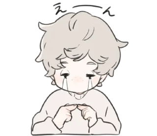 😢 emoji a boy, who like stuffed animals @deazzle Telegram sticker 5 of 40