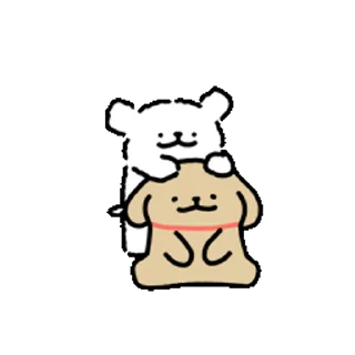 ⭐ emoji 线条小狗 @Stickers_AChansp Telegram sticker 10 of 24