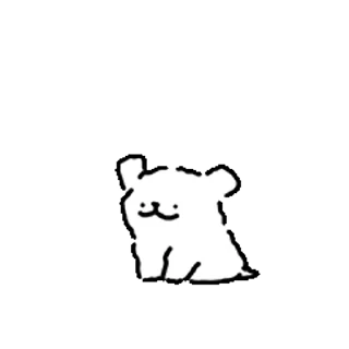 ⭐ emoji 线条小狗 @Stickers_AChansp Telegram sticker 9 of 24