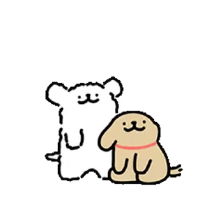 ⭐ emoji 线条小狗 @Stickers_AChansp Telegram sticker 16 of 24