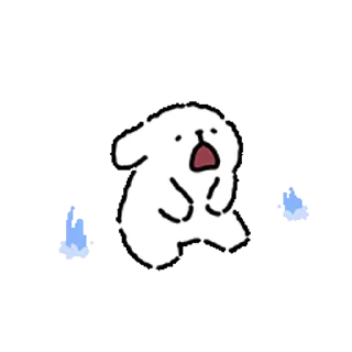 ⭐ emoji 线条小狗 @Stickers_AChansp Telegram sticker 18 of 24
