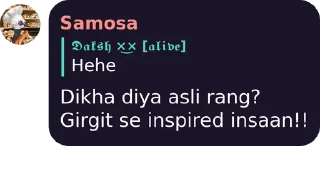 Sticker from Samosa's kang pack
