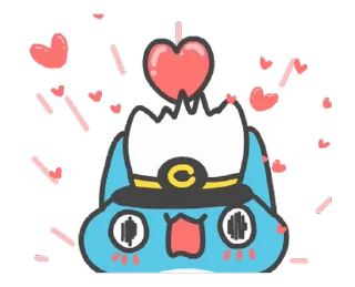 ❤️ emoji 貓貓蟲-咖波 可愛啟航 @moe_sticker_bot Telegram sticker 7 of 24