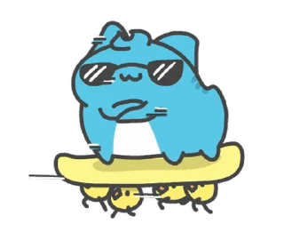 😎 emoji 貓貓蟲-咖波 可愛啟航 @moe_sticker_bot Telegram sticker 23 of 24