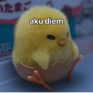 😀 emoji gudetama anak ayam 🐣 Telegram sticker 6 of 15