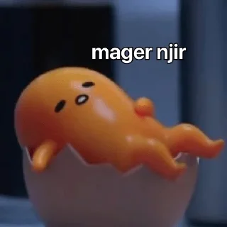 😀 emoji gudetama anak ayam 🐣 Telegram sticker 5 of 15