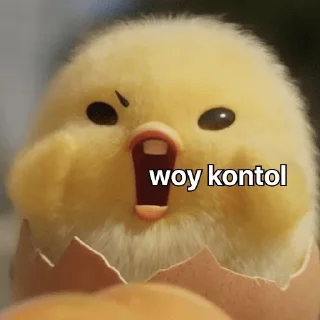 😀 emoji gudetama anak ayam 🐣 Telegram sticker 4 of 15