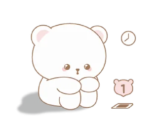 😔 emoji Cute bear @deazzle Telegram sticker 5 of 24