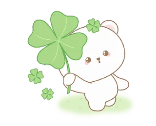 ☘️ emoji Cute bear @deazzle Telegram sticker 17 of 24